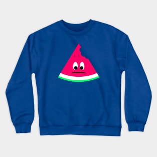 Cute sad bitten piece of watermelon Crewneck Sweatshirt